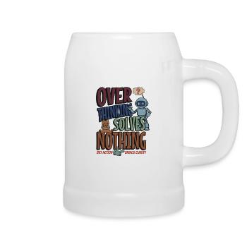 Over Thinking Solves Nothing - Bierkrug - Weiß - Rechts