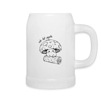 Süßer Pilz - mignon mais psychopathe - Chope en céramique - blanc - Droite