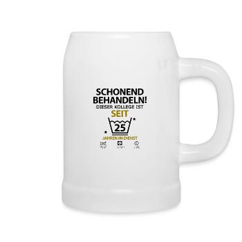 25 jähriges Jahre Dienstjubiläum firmenjubiläum - Bierkrug - Weiß - Rechts