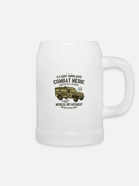 US Army Ambulance - Bierkrug - Weiß