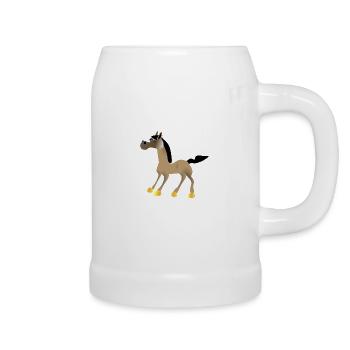 Pferd 01 - Bierkrug - Weiß - Rechts