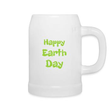 Happy Earth Day - Beer Mug - white - Right