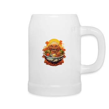 Ramen-Monster - Bierkrug - Weiß - Rechts