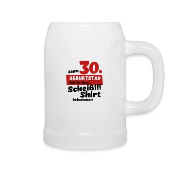 Scheiß Shirt zum 30. Geburtstag Geschenk - Bierkrug - Weiß - Rechts