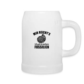 Mir reicht's ich geh zu meinen Fossilien - Bierkrug - Weiß - Rechts