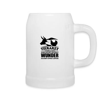 Tierarzt - Unmögliches wird sofort erledigt - Bierkrug - Weiß - Rechts