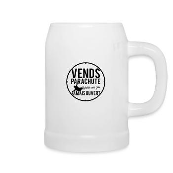Vends Parachute... - Chope en céramique - blanc - Droite