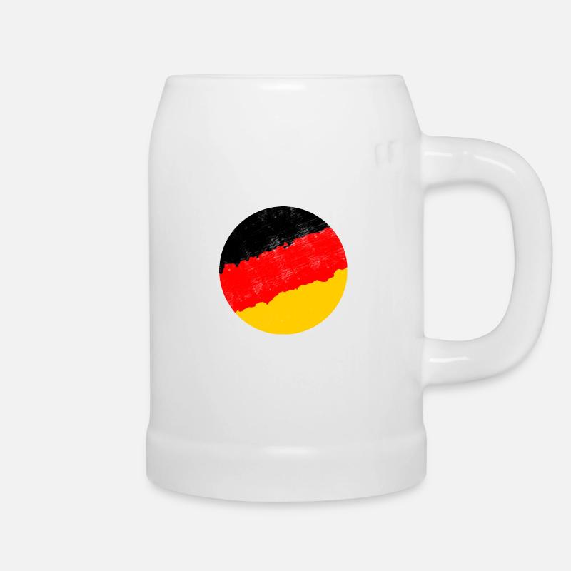 Deutschlandflagge - Bierkrug - Weiß
