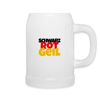 Schwarz Rot Geil Schwarz Rot Gold - Bierkrug - Weiß - Rechts