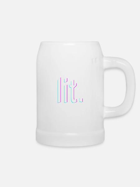 lit. design glitch - Bierkrug - Weiß