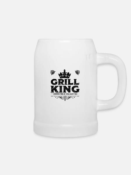 Grillen Grill King - Bierkrug - Weiß