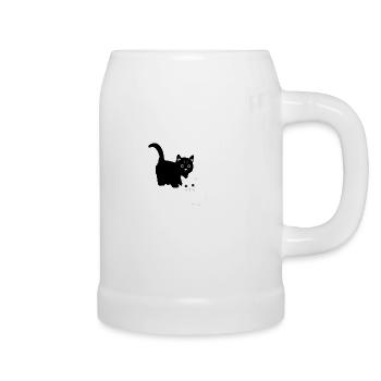 Katzen - Bierkrug - Weiß - Rechts