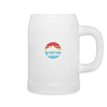 Reisen Travel Urlaub Berge Zelten Alpen Geschenke - Bierkrug - Weiß - Rechts