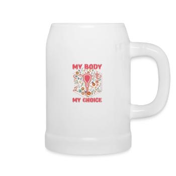 Feminismus | Period Shaming Feministin Geschenke - Bierkrug - Weiß - Rechts