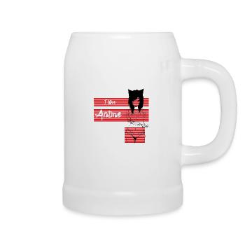 anime, manga - Beer Mug - white - Right