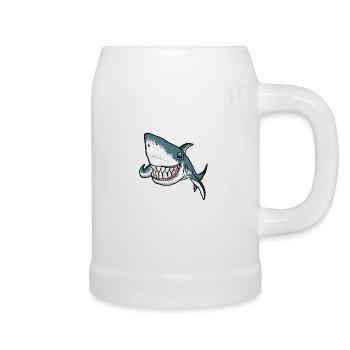 Tauch Dive Shark Hai - Beer Mug - white - Right