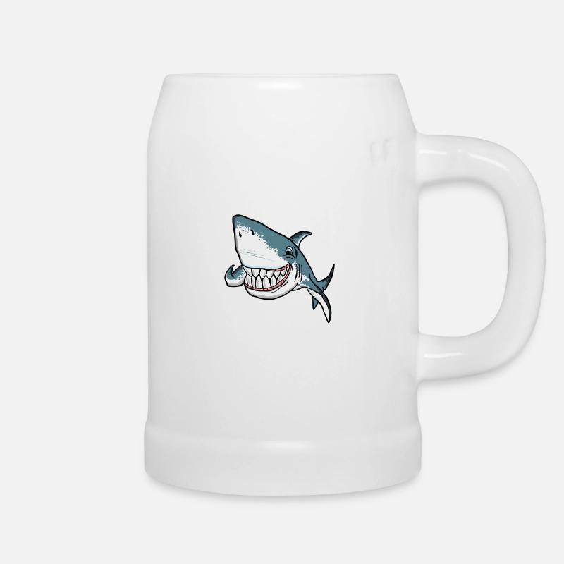 Tauch Dive Shark Hai - Beer Mug - white