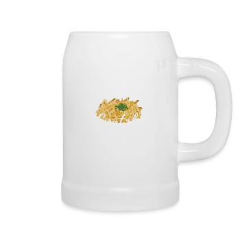 Spätzle Sprüche | Schwäbisch Schwaben Geschenkidee - Bierkrug - Weiß - Rechts