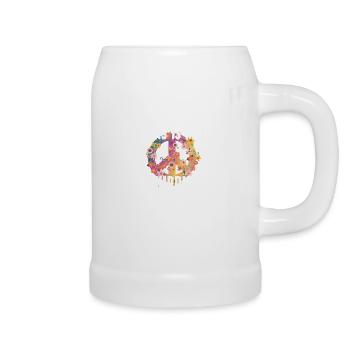 Hippie costume | Hippies outfit 60s gift ideas - Beer Mug - white - Right