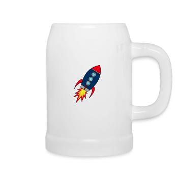 Lancement de fusée Rocket * - Chope en céramique - blanc - Droite
