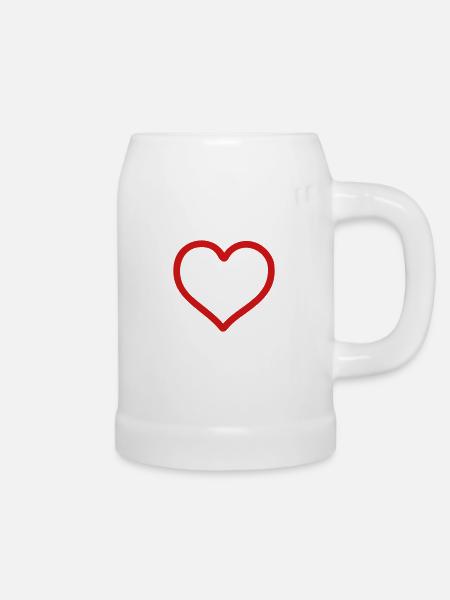 heart - Bierkrug - Weiß