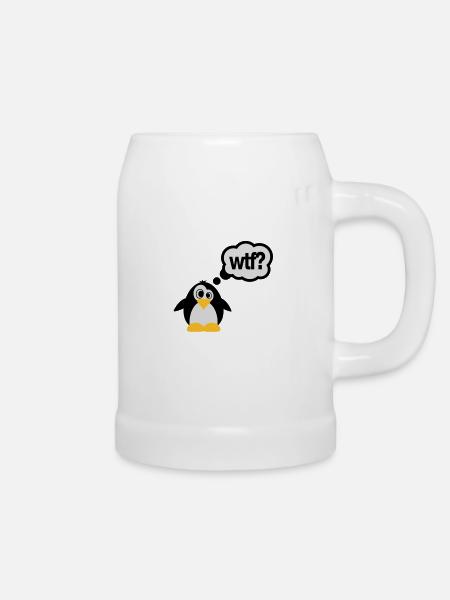 pinguine wtf - Bierkrug - Weiß