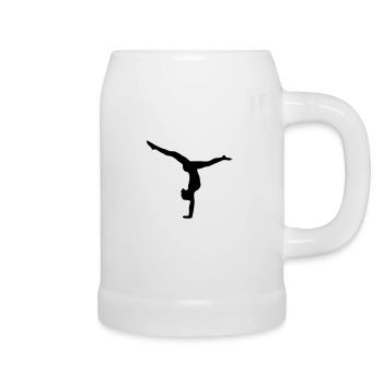 Bodenturnen Kunstturnen Gymnastic Sport Fitness - Bierkrug - Weiß - Rechts