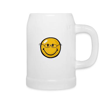Smiley Intelligent - Bierkrug - Weiß - Rechts