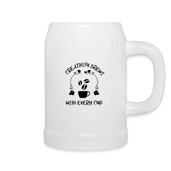 Kaffee Espresso Käffchen - Bierkrug - Weiß - Rechts