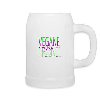 organic birthday humor christmas vegan - Beer Mug - white - Right