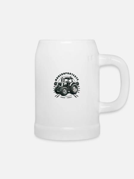 Bauernproteste 2023 - 2024 - Bierkrug - Weiß