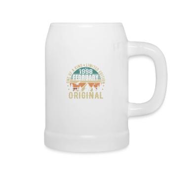 27th Birthday Original Year February 1998 - Beer Mug - white - Right
