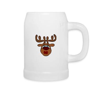 Reindeer kiss - Bierkrug - Weiß - Rechts