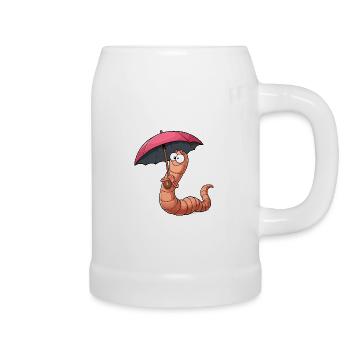 Earthworm Umbrella - Beer Mug - white - Right
