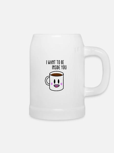 Coffee inside you - Bierkrug - Weiß