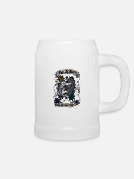 Black Stars - Bierkrug - Weiß