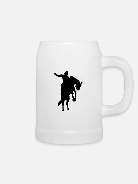 cowboy - Bierkrug - Weiß