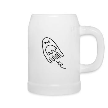 fantôme peur monstre enfant hanté bébé halloween - Chope en céramique - blanc - Droite