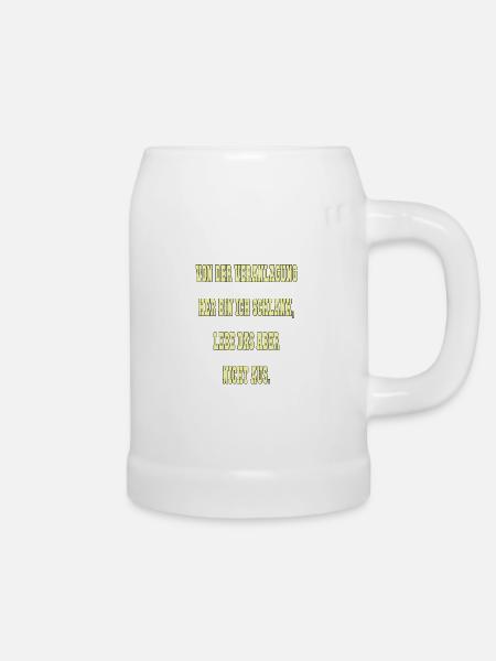 Spruch Schlank - Bierkrug - Weiß