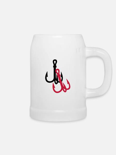 fishing hooks - Bierkrug - Weiß