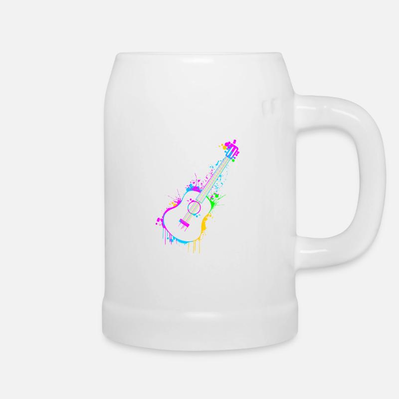 Guitar - Beer Mug - white