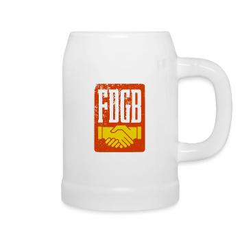 FDGB - DDR - Freier Deutscher Gewerkschaftsbund - Bierkrug - Weiß - Rechts
