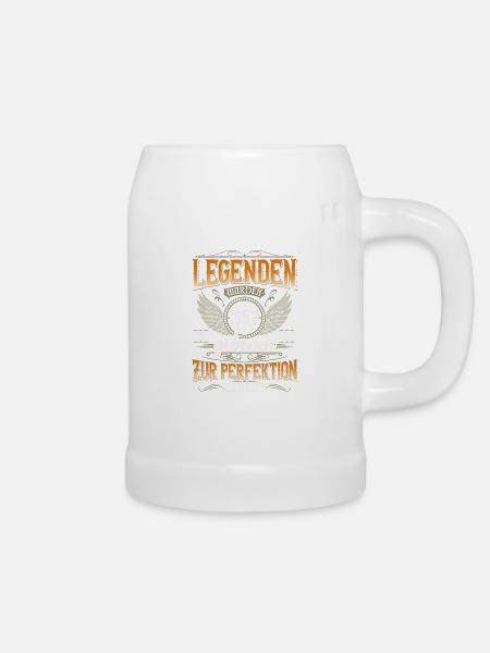 Jahrgang 1957 geboren Legenden Geburtstagspruch - Bierkrug - Weiß