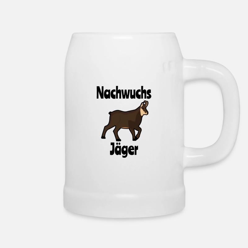 Nachwuchs Jäger Jagd Gams Geburt Baby Kind - Bierkrug - Weiß