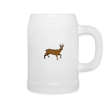 Jäger Rehbock Geschenk Geburt Baby - Bierkrug - Weiß - Rechts