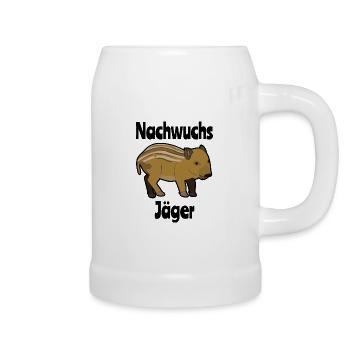 Nachwuchs Jäger Jagd Geschenk Geburt Baby Kind - Bierkrug - Weiß - Rechts