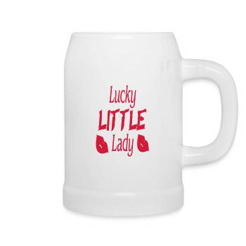 Lucky little Lady - Beer Mug - white - Right