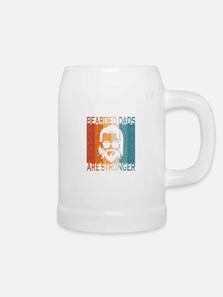 Bearded Dads Are Sronger - Bierkrug - Weiß
