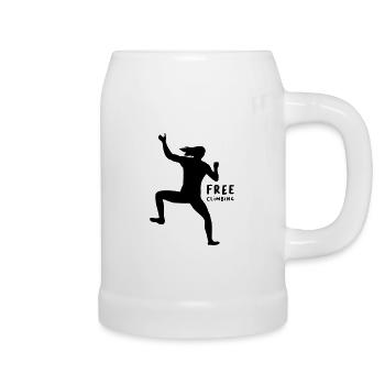 Free Climbing Design Woman - Beer Mug - white - Right