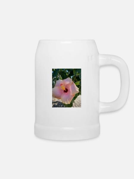 Hibiskus - Bierkrug - Weiß